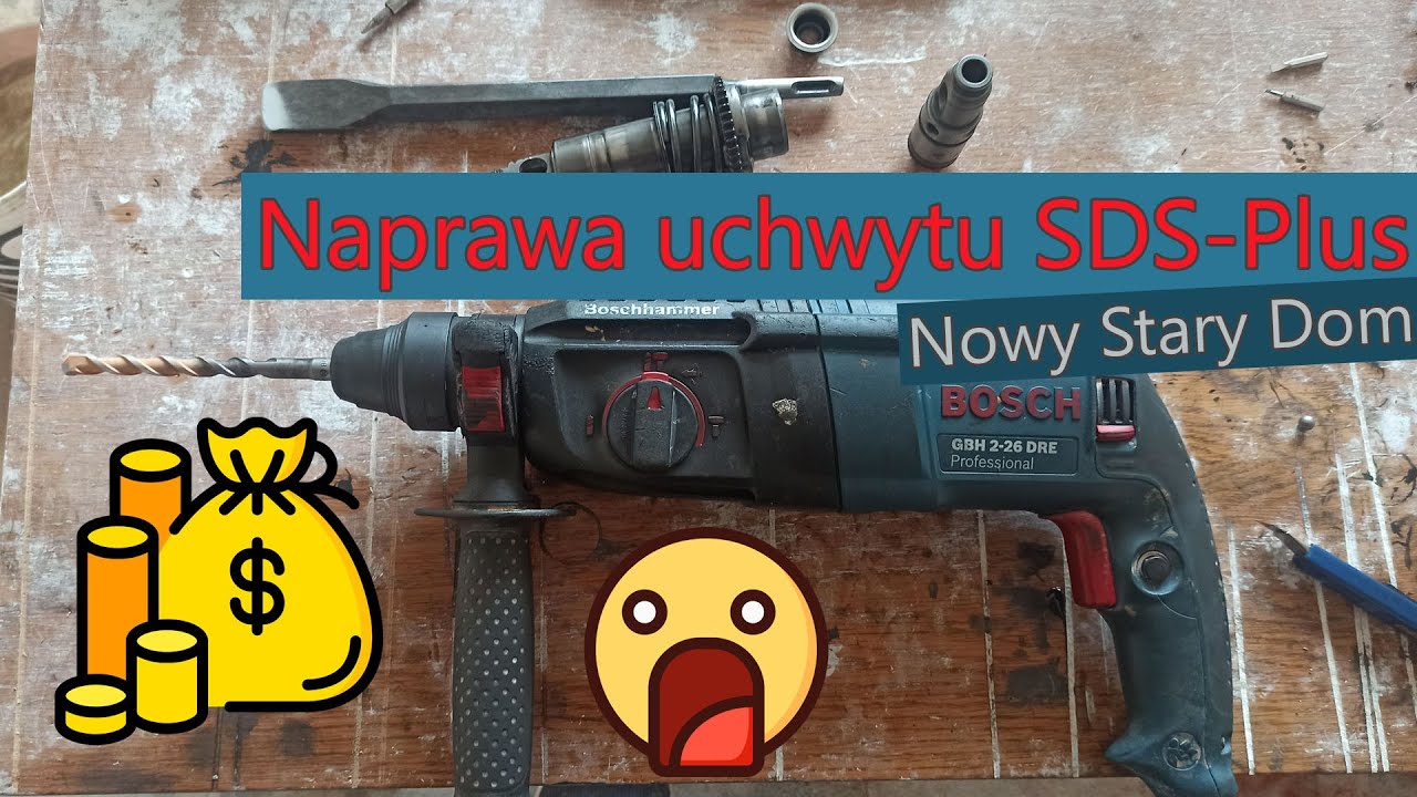 Naprawa i modyfikacja uchwytu SDS-Plus Bosch GBH 2-26 DRE