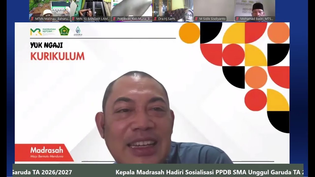Kepala MTs Negeri Malinau Hadiri Sosialisasi Pemanfaatan Buku Teks Utama Secara Daring