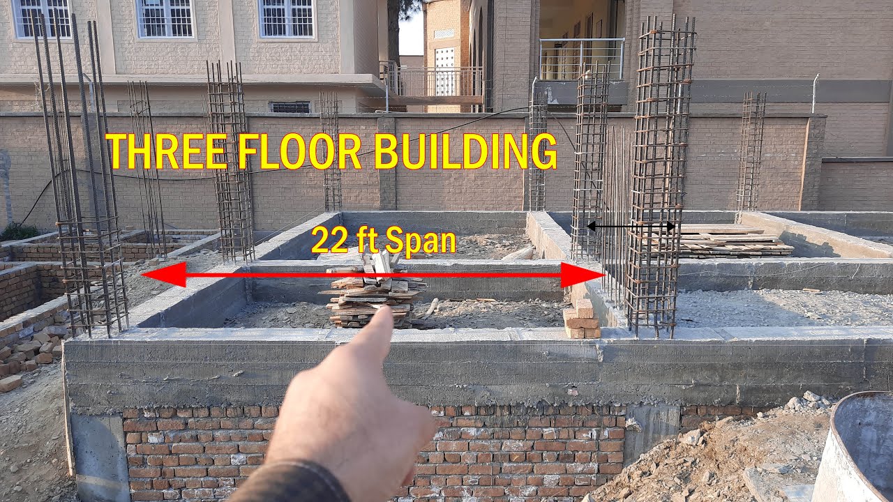 THREE FLOOR BUILDING COLUMN STEEL DETAILS | Civil Engineering videos |