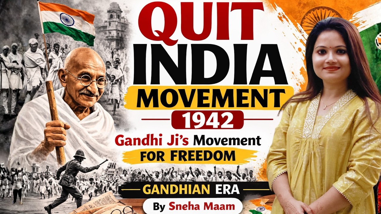 Quit India Movement | Gandhi Ji's movement for freedom | Gandhian Era | By Sneha Maam |