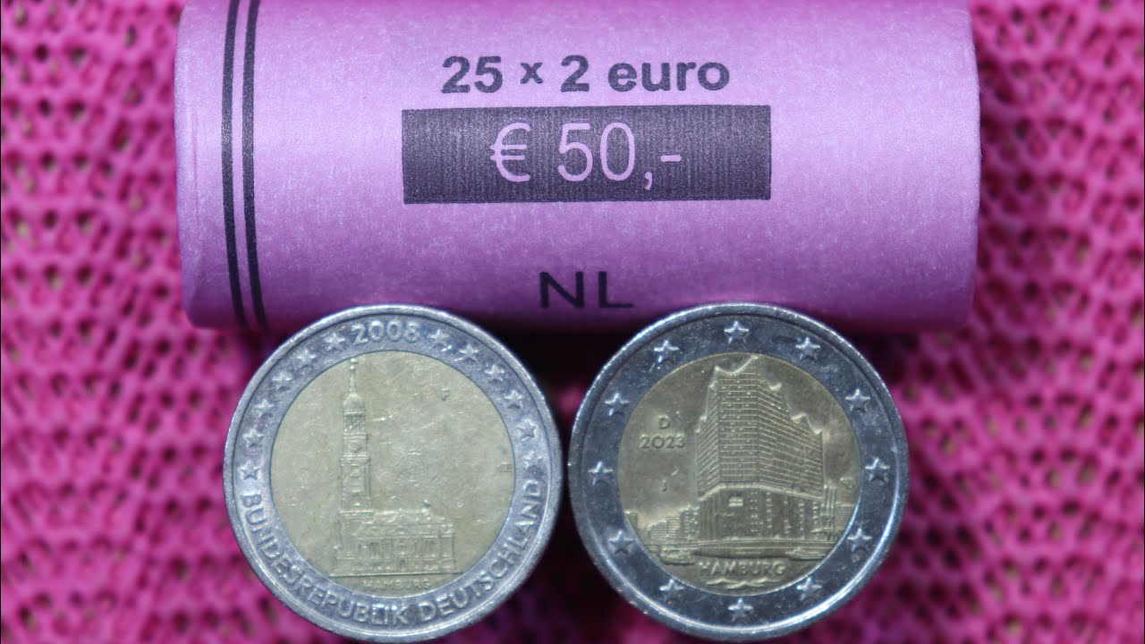 Hamburg 2 Euro Coin Roll Hunting 118nld
