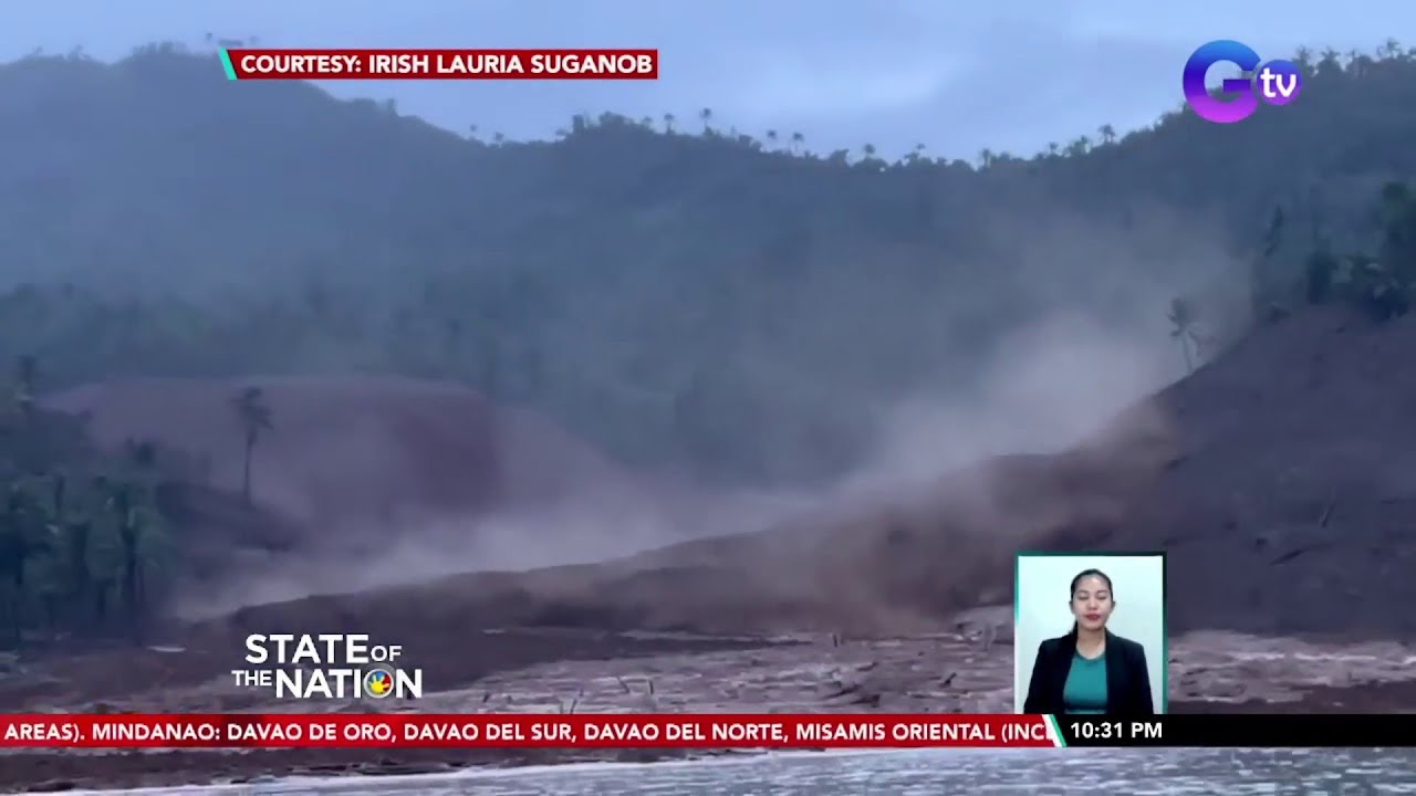 Pagguho ng lupa sa Abuyog, Leyte, nakuhaan ng video | SONA