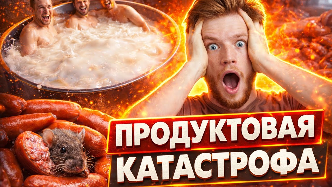 СКАНДАЛИЩЕ в России! Голые мужики купаются в молоке. В колбасе нашли крыс. Продуктовый кризис