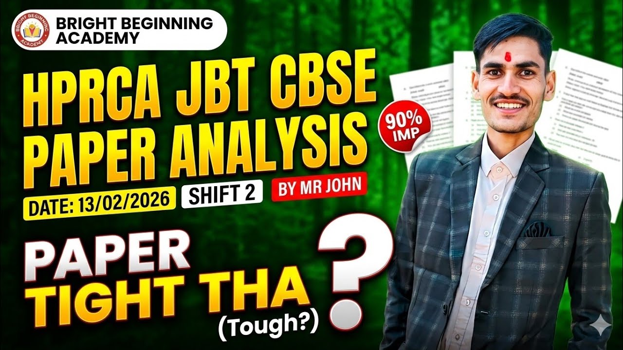 Jbt 13/06/2026 shift 2 jbt paper analysis