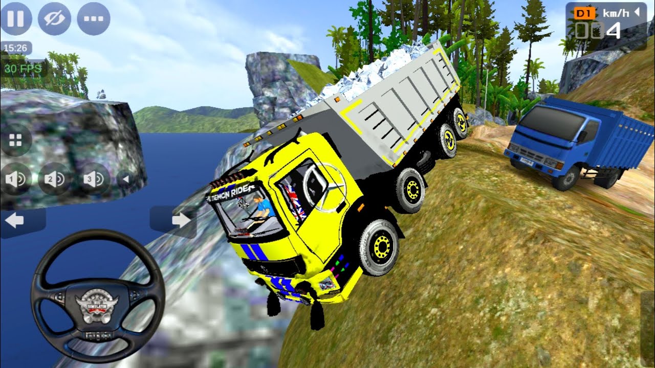 NEW INDIAN BROKEN OFF ROAD 😯 BHARTH BENZ TIPPER TRUCK DRIVING || BUS SIMULATOR GAME 2026