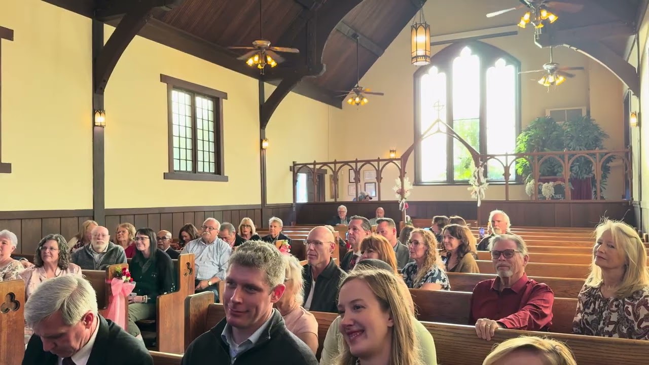 Beginning of wedding Tree and Karl