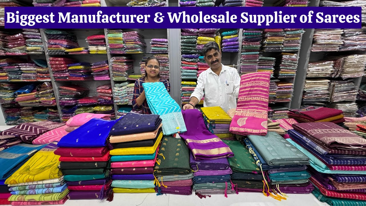 Biggest Manufacturers & Wholesale Suppliers of Sarees in Chickpet Bangalore | All Types Available