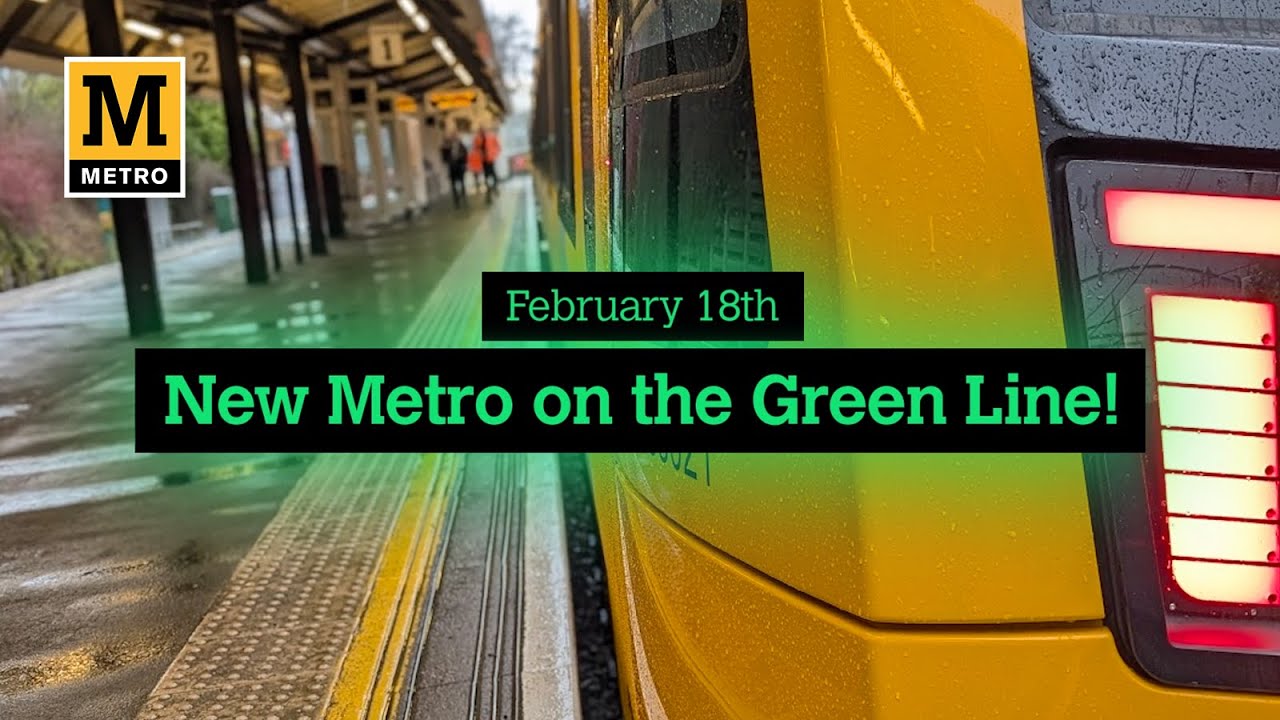 New Metro 555 -  First Day on the Green Line! Airport - South Hylton #mynewmetro