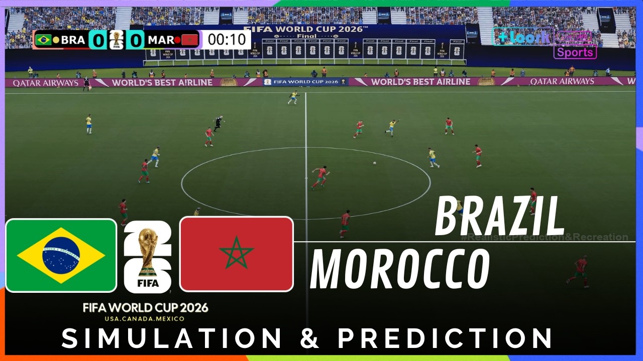 ✅ Brazil vs Morocco | 2026 World Cup | Realistic Prediction and Recreation (Gameplay)