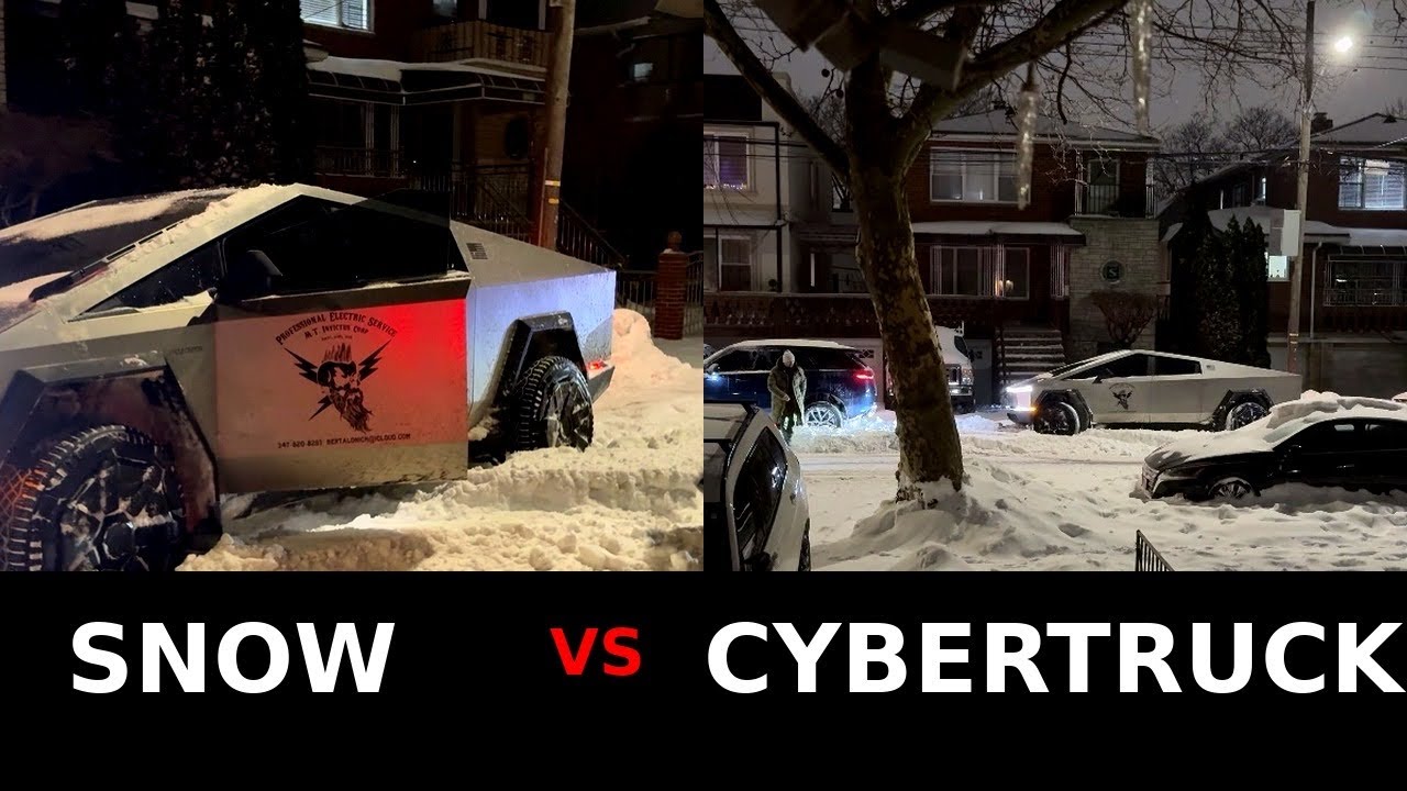 Cybertruck & Range Rover vs NYC Snow Storm ❄️ Will It Hit the Hydrant?!