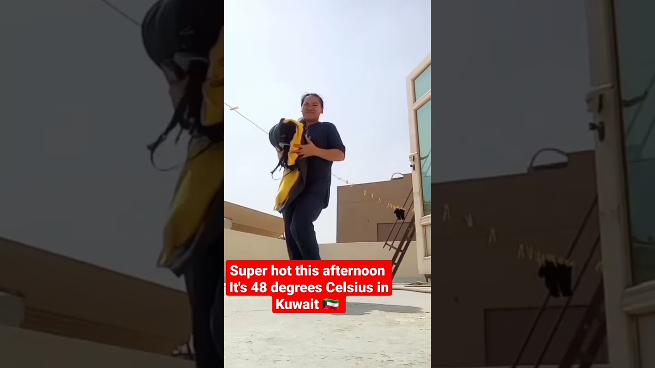 Super hot 48 degrees Celsius @naomeengayas4208 @JuhoraManagantal #ofwkuwait #dailylife #ofwlife