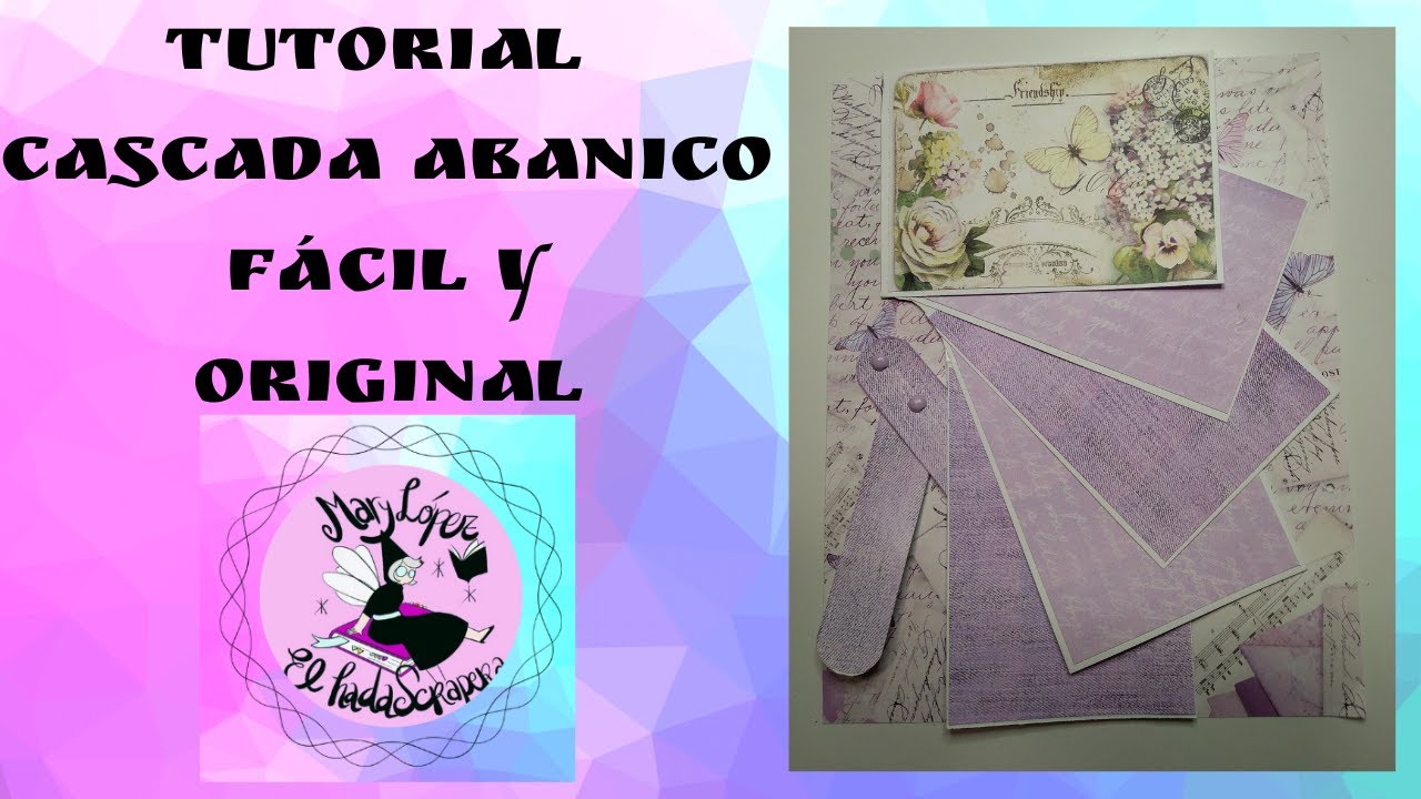 Tutorial cascada abanico muy fácil y original #tutorial #scrapbooking  #scrapbook  #scrap