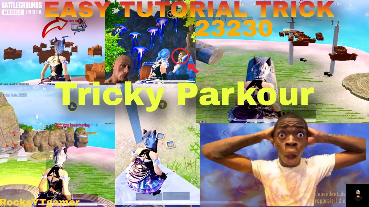 BGMI HOW TO COMPLETE TRICKY PARKOUR / ⚡️TRICK IN BGMI BAST WOW MODE VERY EASY PARKOUR (23230)