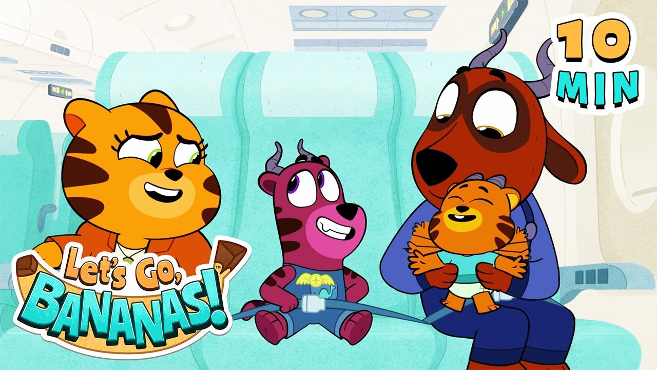 Jungle Jet | Cartoons for Kids | Let's Go Bananas | 9 Story Fun