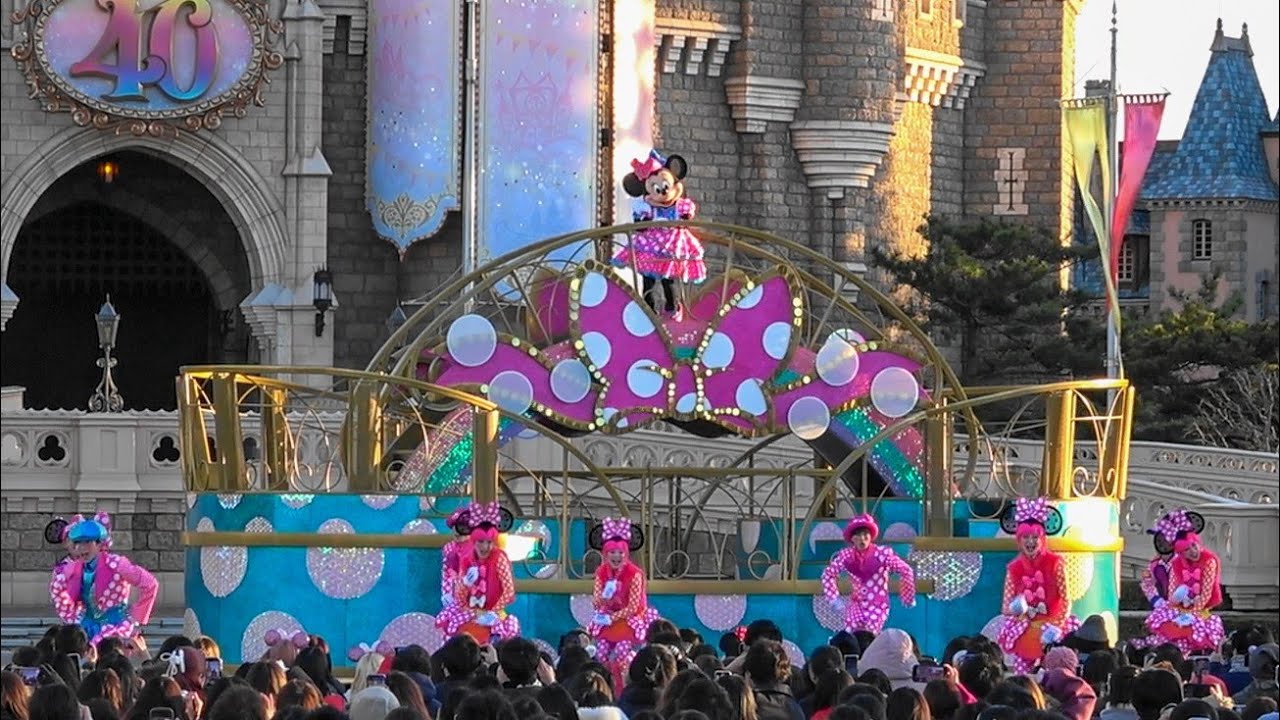 【TDL】2024.1.15　ディズニーパルパルーザ　ミニー＠ファンダーランド　キャッスルフォアコート立ち見席#ミニーのファンダーランド #ミニー#パルパルーザ #ミニファン　　