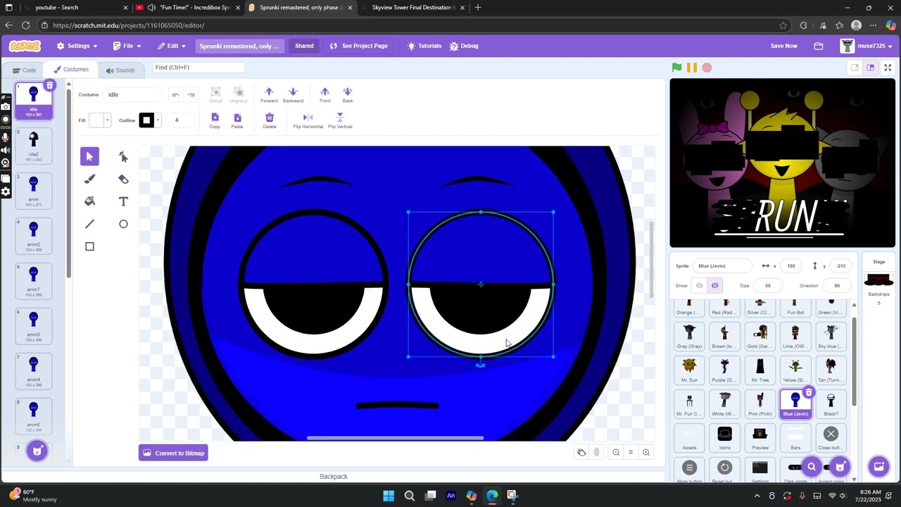 Making a Sprunki mod (Jevin)