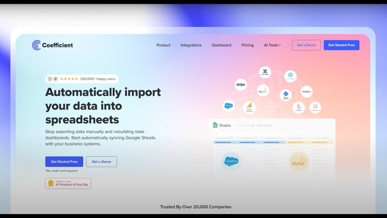 Coefficient: Live Data Connectors for Google Sheets & Excel