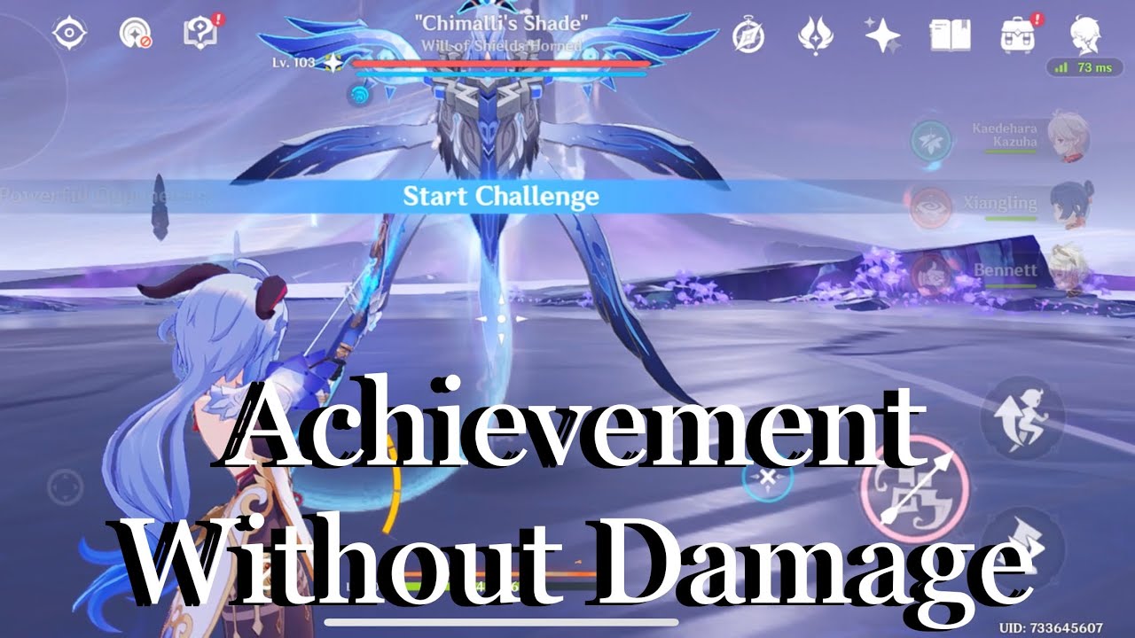 Defeat Chimalli’s Shade Without Taking DMG C0 Ganyu Achievement 3 Genshin Impact Local legend How