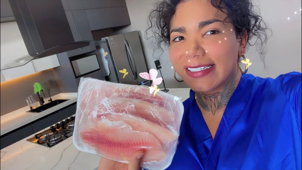 Paolita Suarez está en vivo cocinando filete, empanizado con arroz y ensalada ￼