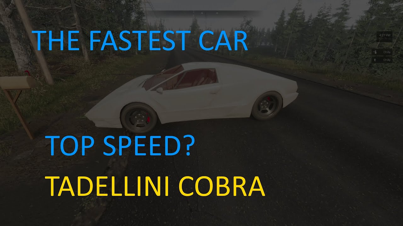What's the speed of the fastest car? | Tadellini Cobra | Vein 0.021h3 Demo