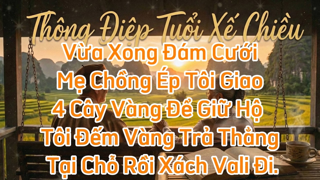 VỪA XONG ĐÁM CƯỚI MẸ CHỒNG ÉP TÔI GIAO 4 CÂY VÀNG ĐỂ GIỮA HỘ, TÔI ĐẾM VÀNG TRẢ THẲNG TẠI CHỖ RỒI