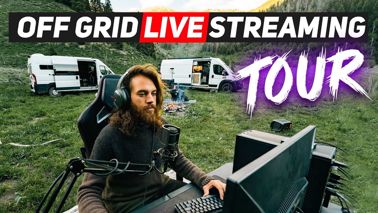 OFF GRID Live Streaming Set Up TOUR | VANLIFE GAMING