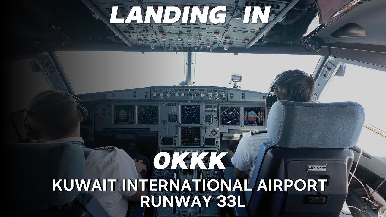 4K Landing in Kuwait International Airport, Kuwait🇰🇼 | A320 Pilot's Perspective with Live ATC