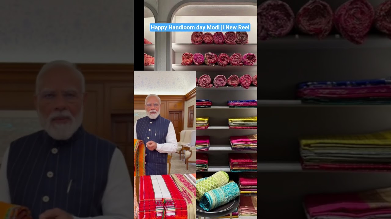 Celebrating Handloom Day with Modi ji #fashion #saree #handloom #wedding #silksaree #modi #yogiad...