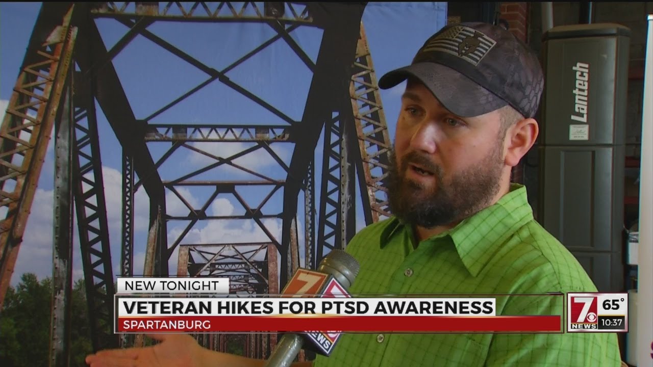 Veteran hiking across SC for PTSD awareness stops in Spartanburg