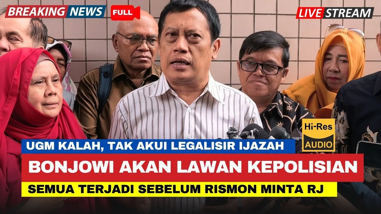 🔴 Bonjowi Menang Lawan UGM❗Siap Lawan Kepolisian di Sidang KIP❗Gimana Nasip RJ❓