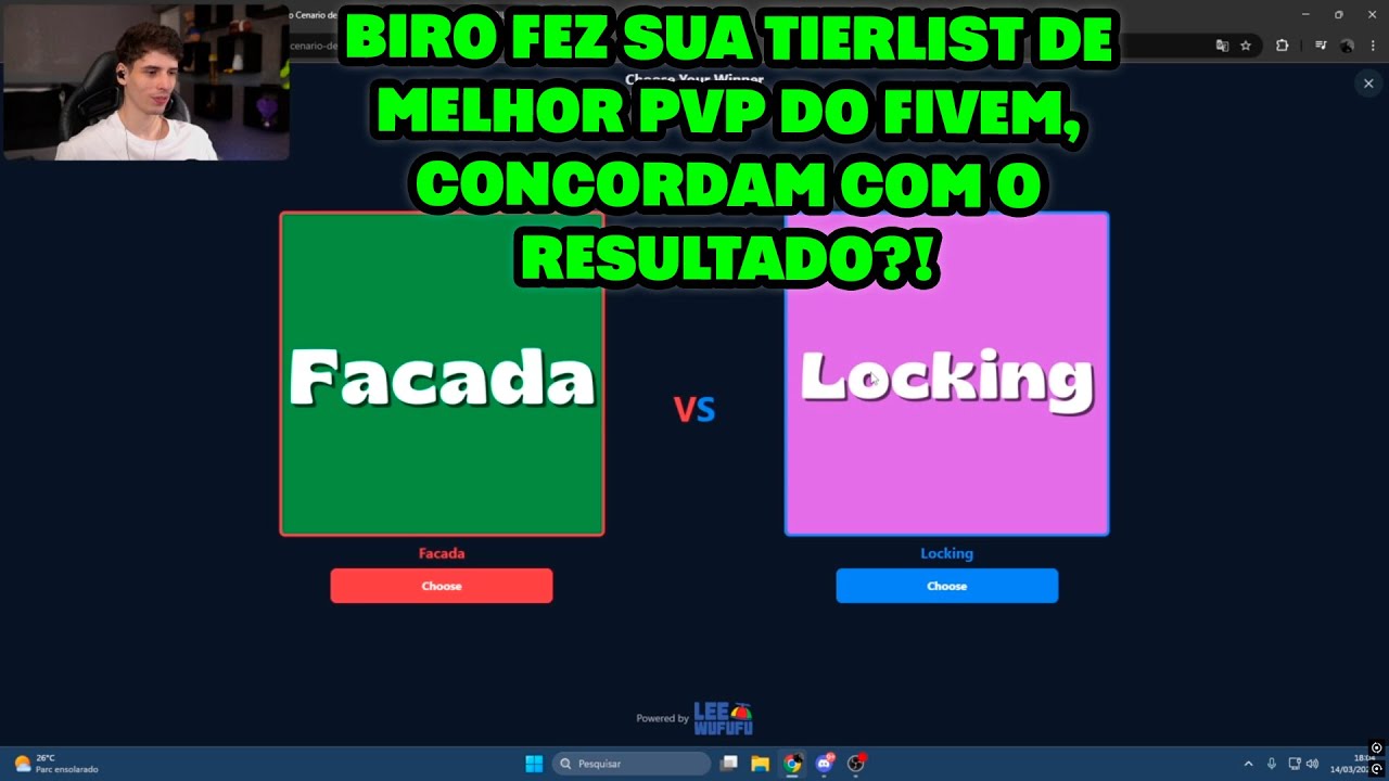 BIRO FEZ SUA TIERLIST DE MELHOR PVP DO FIVEM... CONCORDAM?!