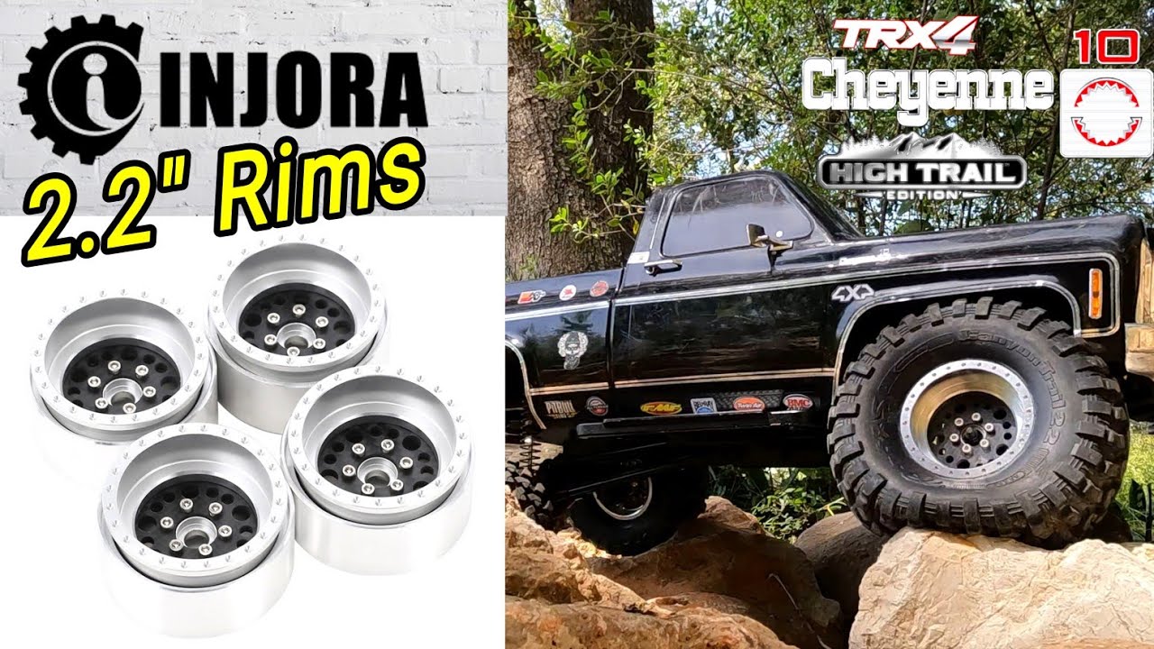 Rc Injora 2.2” Rims Traxxas trx4 K10 High Trail Rim upgrade #injora #rccrawler #rcoffroad