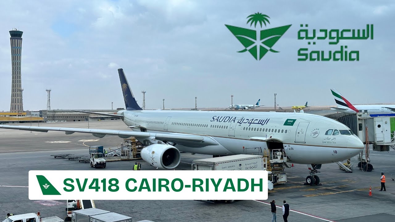 Cairo to Riyadh with Saudia A330 | Economy Class | Aisle Seat Review | Tripreport