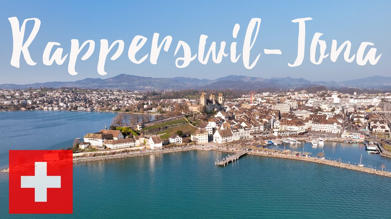 RAPPERSWIL JONA in der Schweiz von oben [4K|60fps]