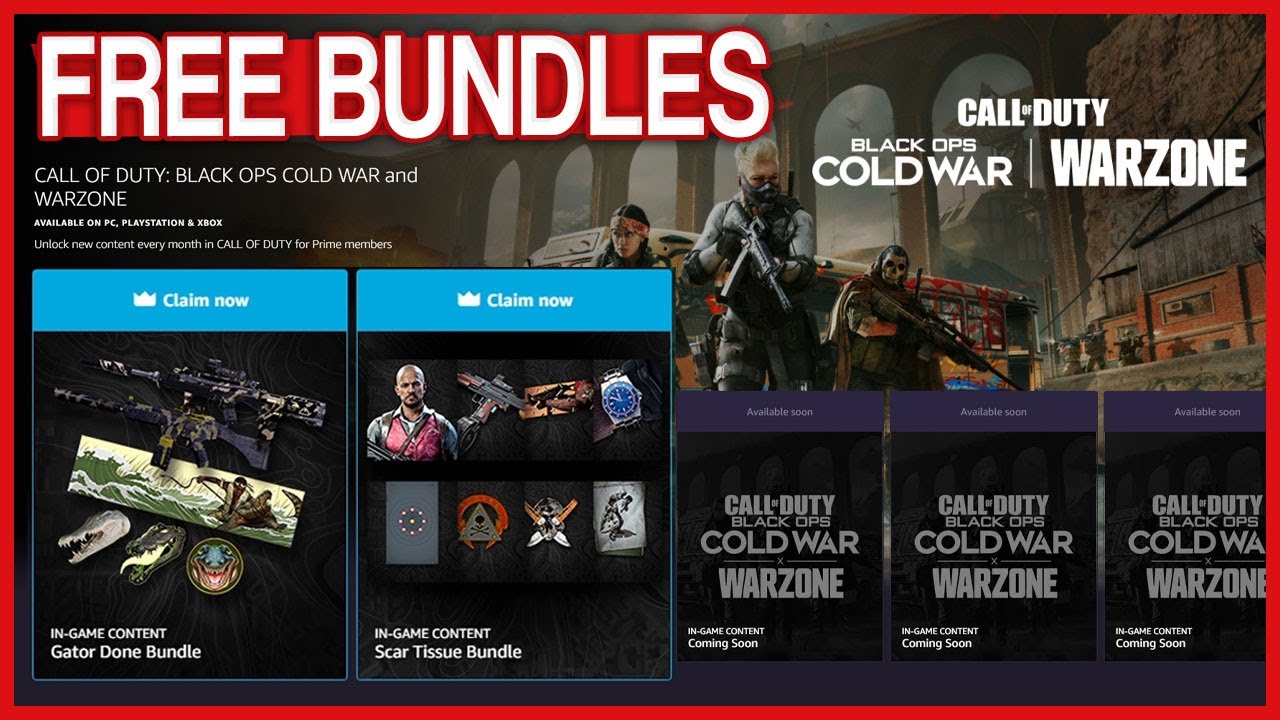 Claim New Warzone Bundles for FREE with Prime Gaming! (Free Finishing Move & Weapon Blueprints)