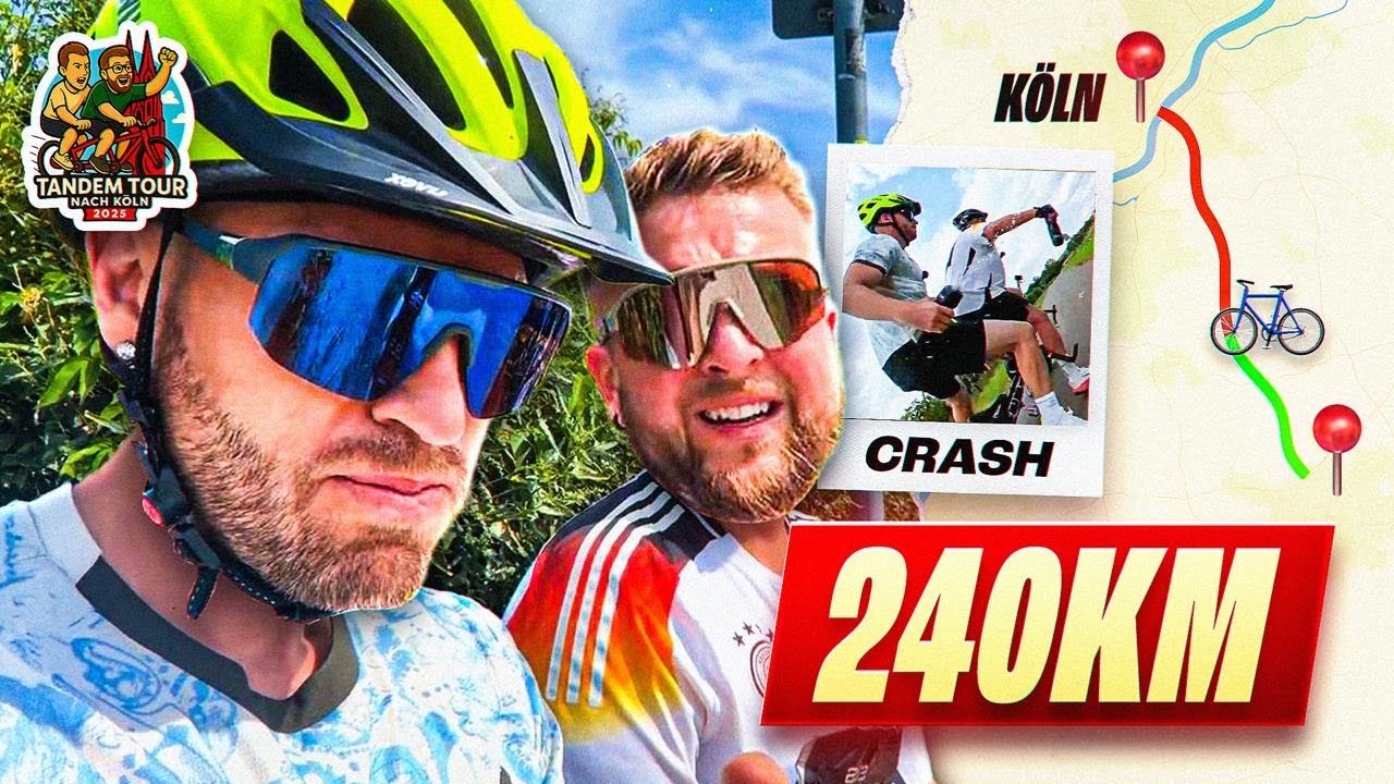Mit dem TANDEM FAHRRAD von GRÜNSTADT → KÖLN (240KM) 😱 TandemTour Tag 1 🚴