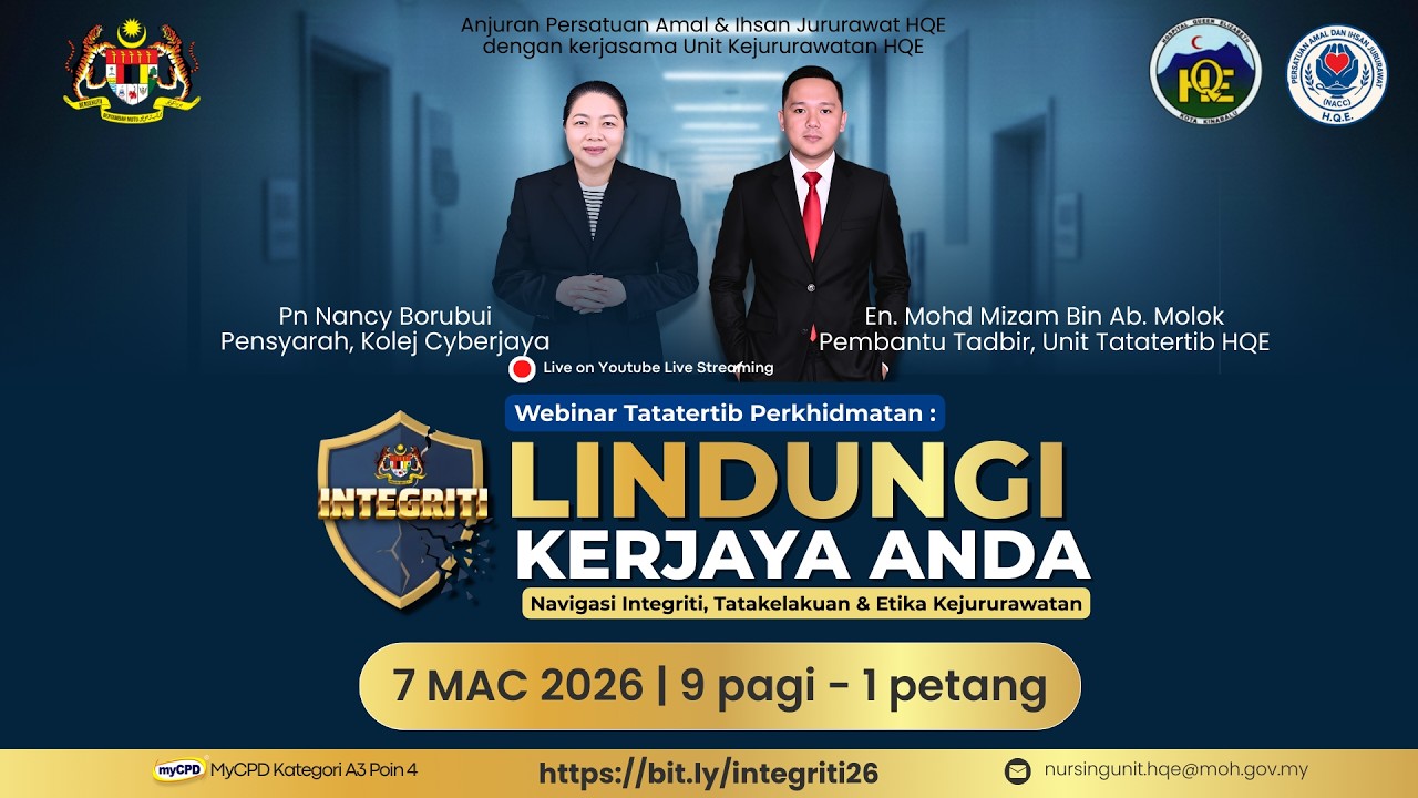 Webinar TATATERTIB & PERKHIDMATAN: LINDUNGI KERJAYA ANDA 7 MAC 2026