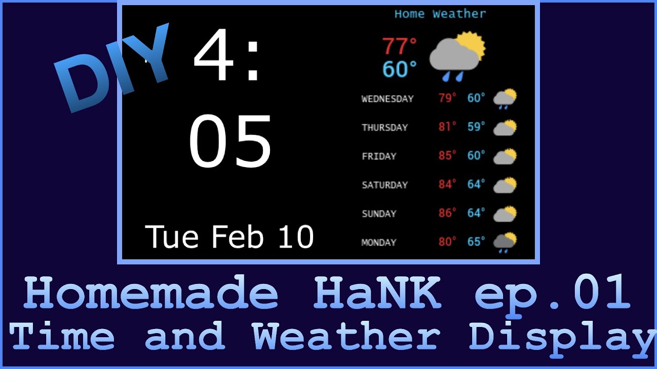 HaNK the Time and Weather Display ep.01 | DIY/HomeMade