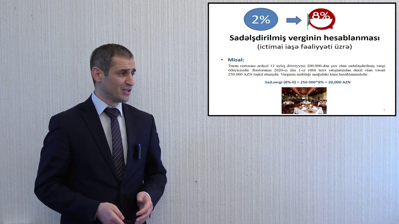 Vergilər üzrə video dərslər. 4-cü dərs: İctimai-İaşə müəssiələri üçün Sadələşdirilmiş vergi