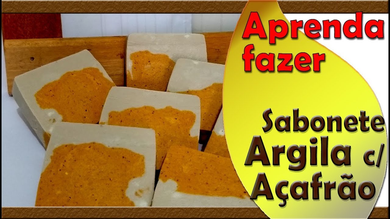 Cortador e Sabonete em Barra Argila com Açafrão
