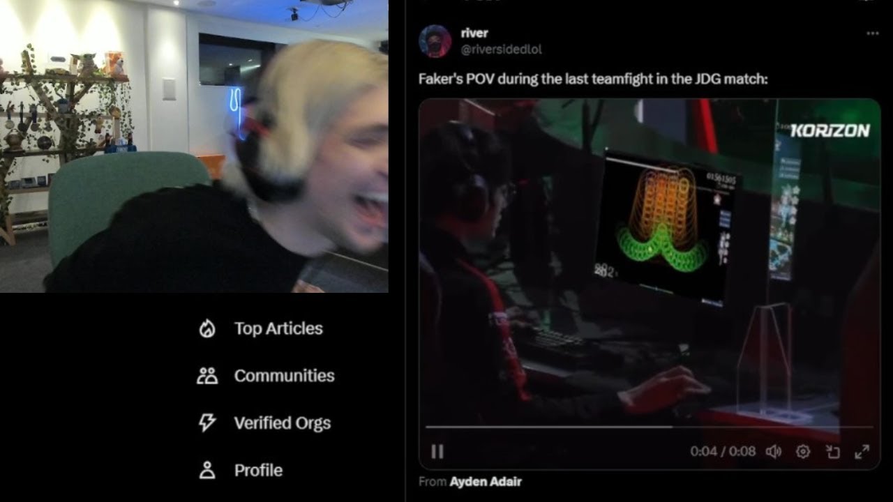 xQc Dies Laughing at Faker's POV