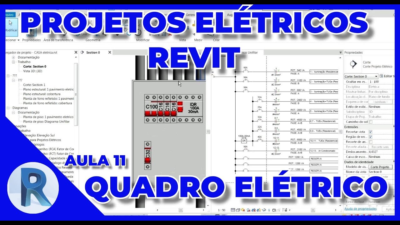 Como Modelar Quadros de Distribuição Elétrica QDC - Projetos Elétricos REVIT BIM - AULA 11