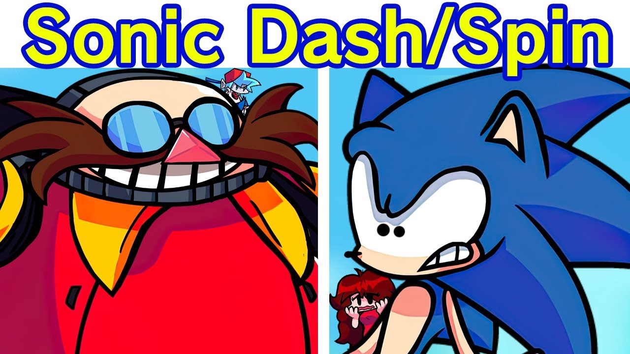 Friday Night Funkin' VS Sonic Dash & Spin FULL WEEK + Cutscenes (FNF Mod) (Sonic The Hedgehog/Tails)