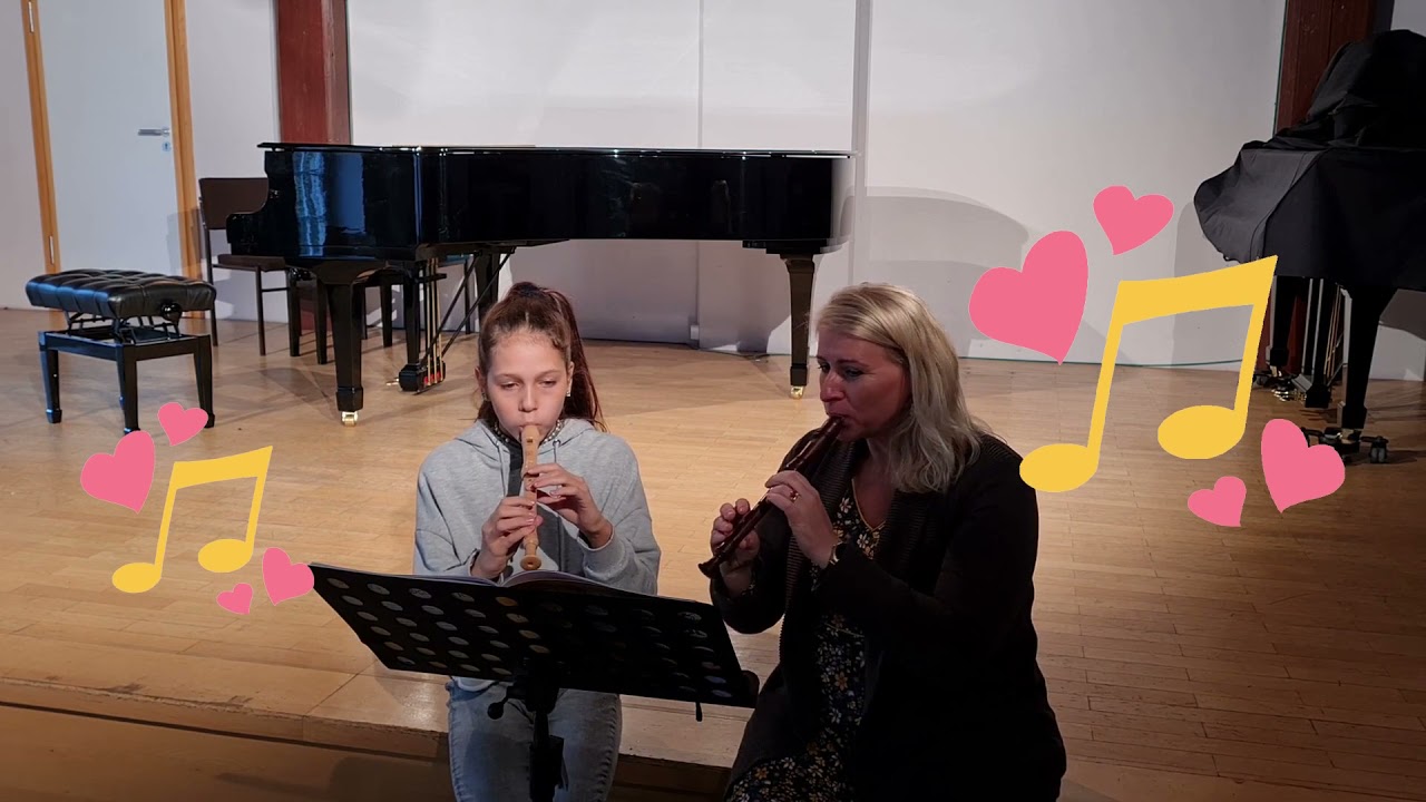 &Scaron;kola hry na fl&eacute;tnu se skrř&iacute;tkem Ton&iacute;kem Kapitola 2  Tři sl&iacute;pky  - duet a druh&yacute; hlas jako doprovod