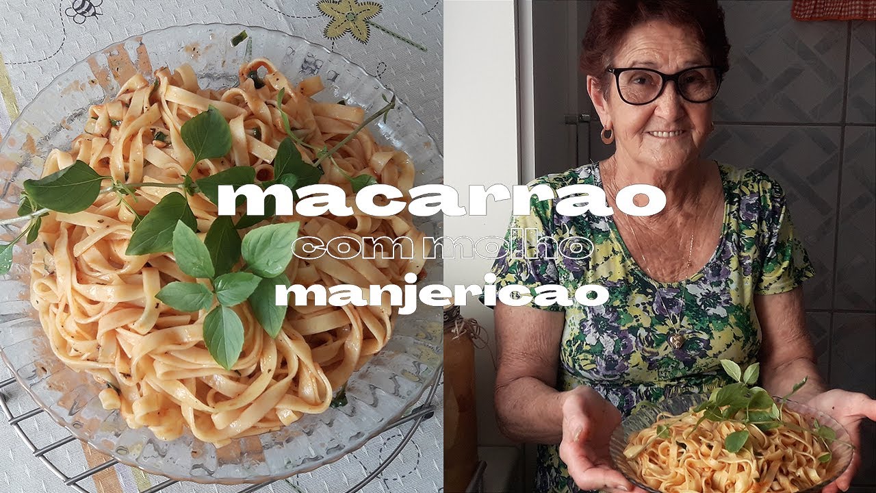 RECEITA: MACARRÃO COM MOLHO DE MANJERICÃO | Maria Guedes