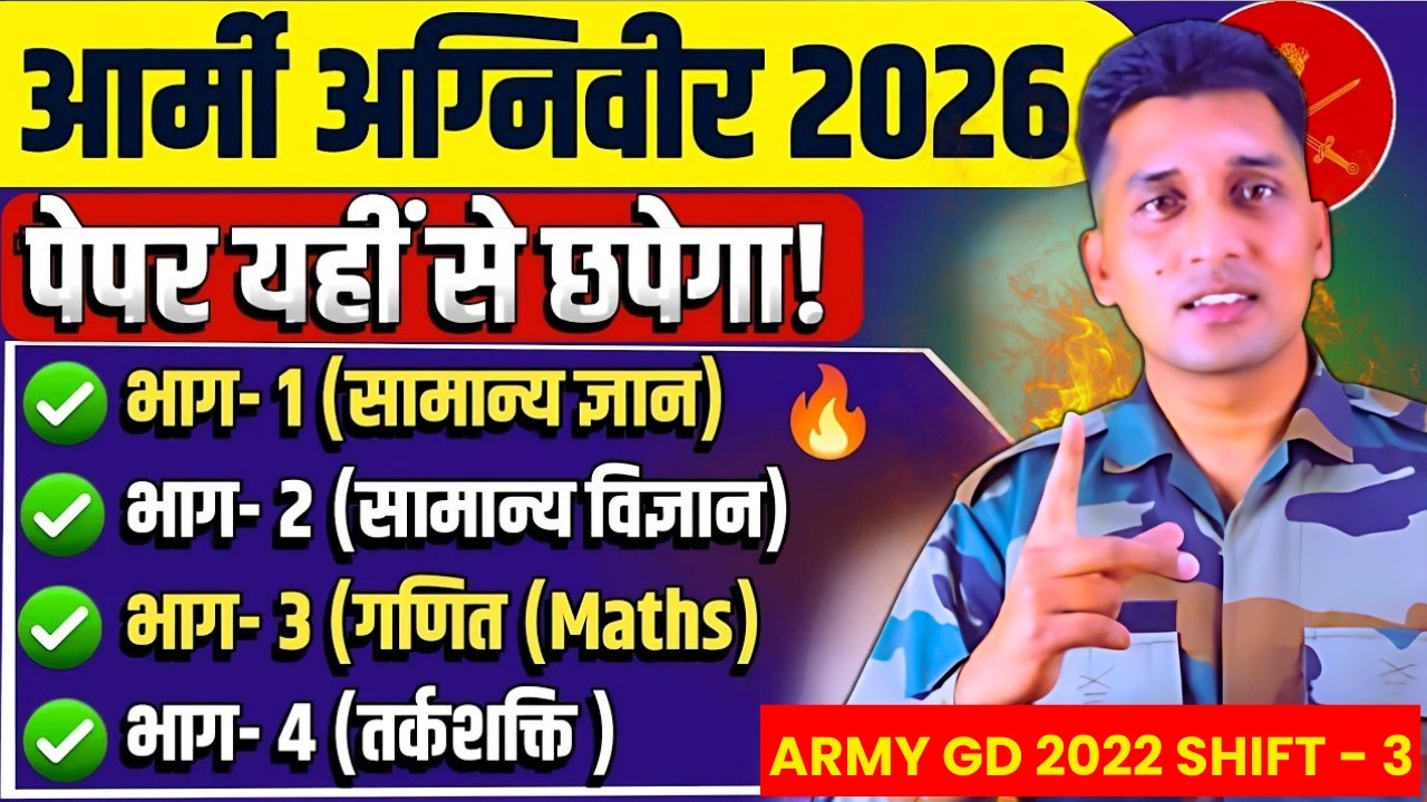 Army Agniveer GD Question Paper 2026 | Solved Sample Paper & Answers | June Exam Prep Tips