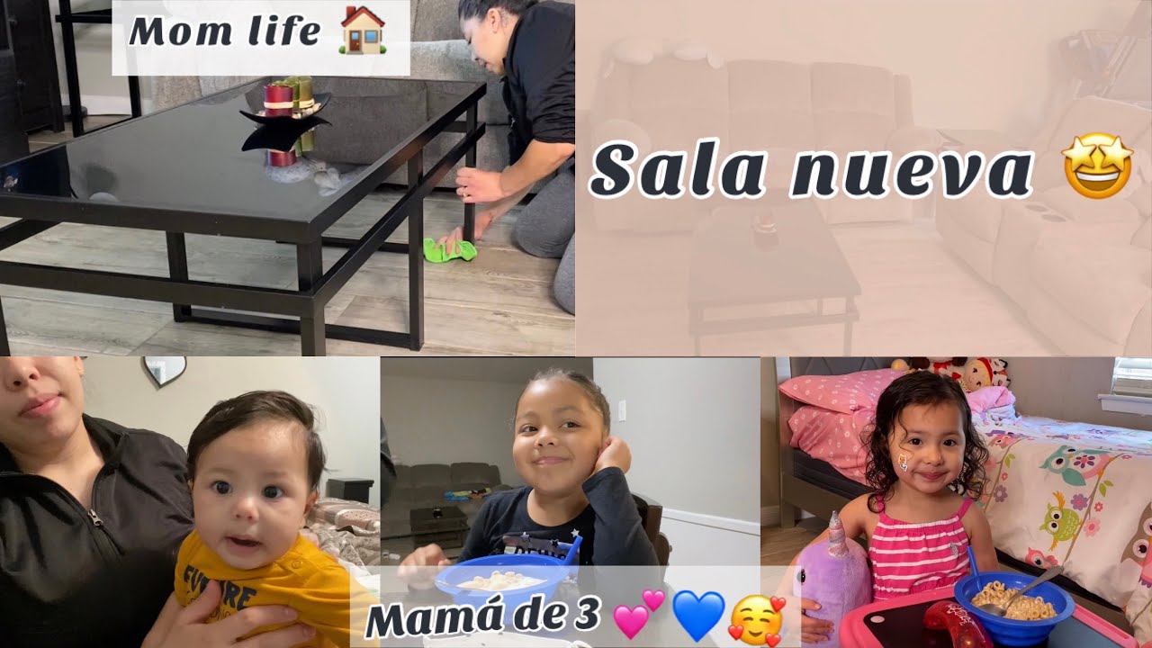 Como son mis d&iacute;as con tres ni&ntilde;os 👧🏻👧🏻👶🏻 | 🏠 tenemos sala nueva 🛋☺️
