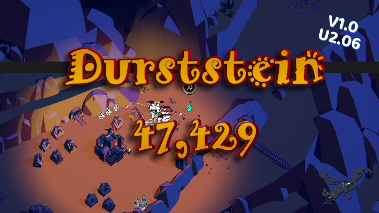【Thronefall V1.0 】(Update2.06)「Durststein」スコア47,429　以前の戦法は使えなくなってた＾＾；
