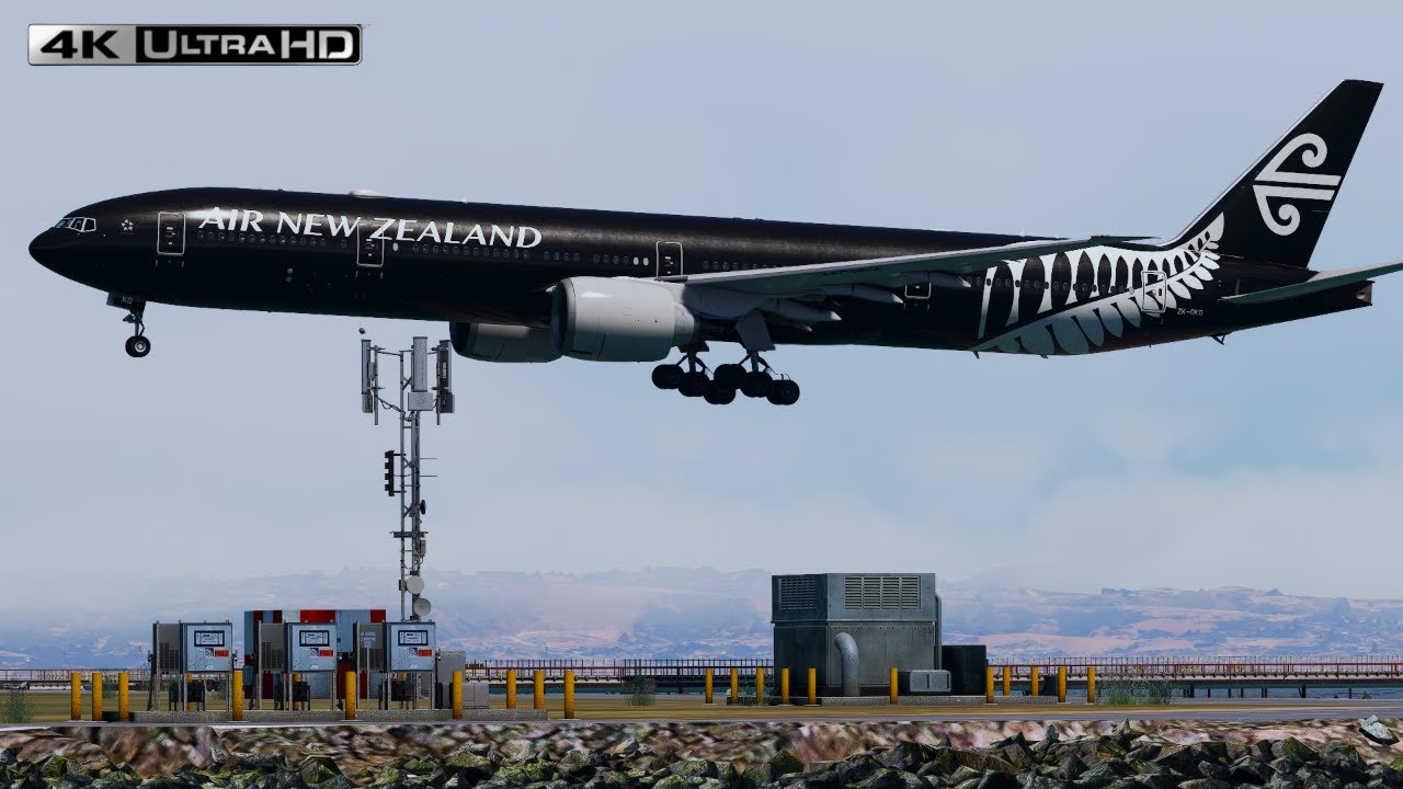 Air New Zealand 777-300ER Arrival into San Francisco | ILS 28L Approach in 4K ULTRA REALISM | MSFS
