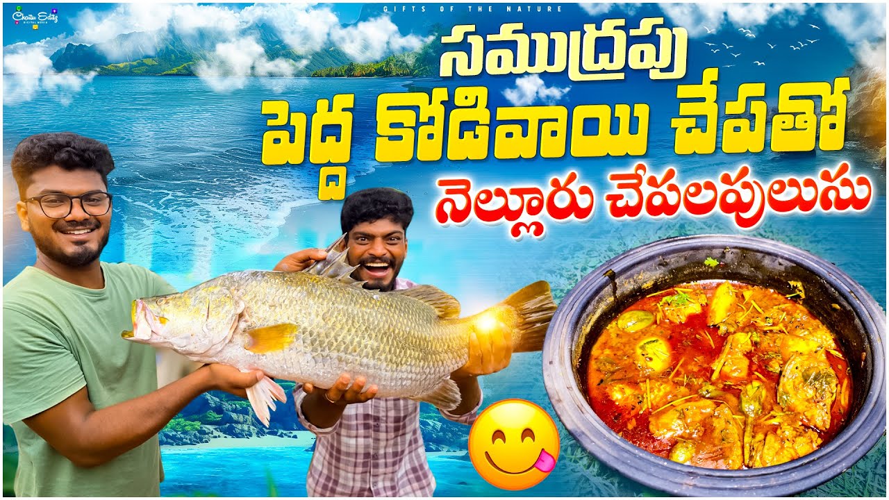 ఇంతపెద్ద కోడివాయి చేపను చూడడం ఇదే మొదటిసారి😮 || ఈ చేపతో మన స్టైల్లో నెల్లూరు చేపలపులుసు చేసాము🤤